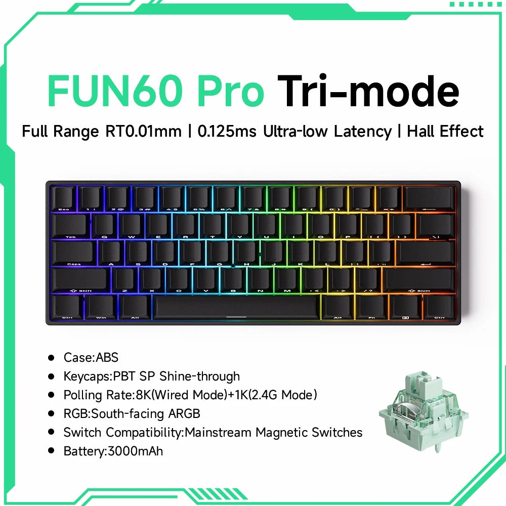 Elevate Your Gaming Experience with the Monsgeek FUN68 FUN60 PRO&MAX HE Magnetic Keyboard - 60% & 65% Customizable Gaming Powerhouse